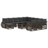 vidaXL Conjunto de Sof&aacute; de Jardim 13 unid. Cinza e Cinza Escuro