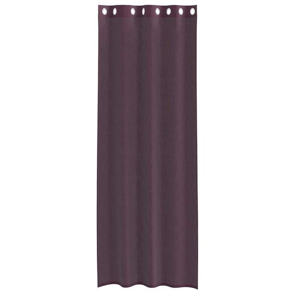 vidaXL Cortinas de voile com ilh&oacute;s 2 pcs roxo 140x300 cm