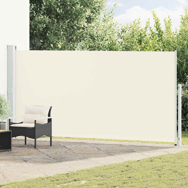 vidaXL Toldo lateral retr&aacute;til para p&aacute;tio 180x500 cm creme