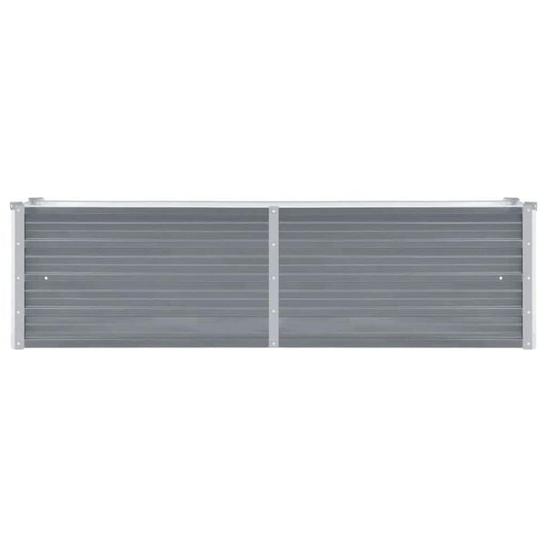 vidaXL Canteiro elevado de jardim a&ccedil;o galvanizado 160x40x45cm cinzento