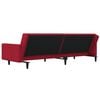 vidaXL Sof&aacute;-cama 2 lugares com duas almofadas veludo vermelho tinto