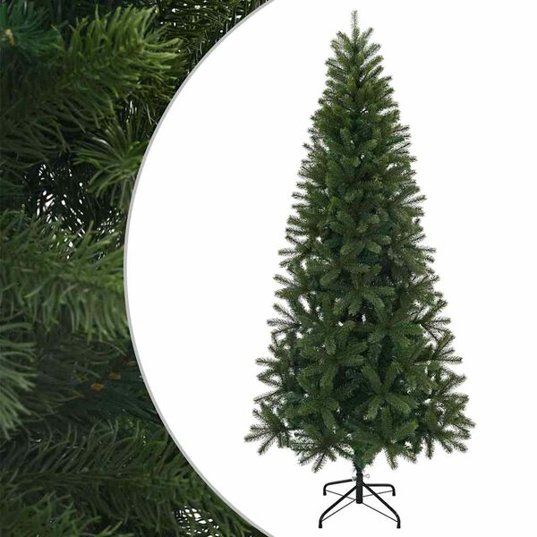 vidaXL Árvore de Natal Artificial Verde 180 cm PVC, PE e aço