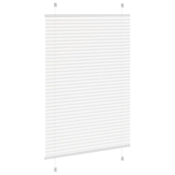 vidaXL Branco Plissada Cega 95x100 cm Largura Tecido 94,4 cm Poli&eacute;ster