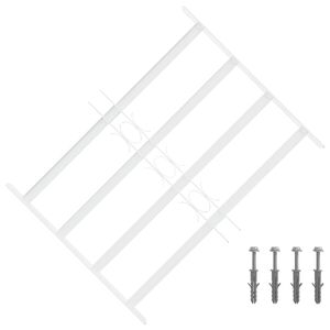 vidaXL Grades de seguran&ccedil;a para janelas com 4 travess&otilde;es 3 pcs