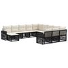 vidaXL Conjunto de Sof&aacute; de Jardim 12 unid. Preto e Branco Creme