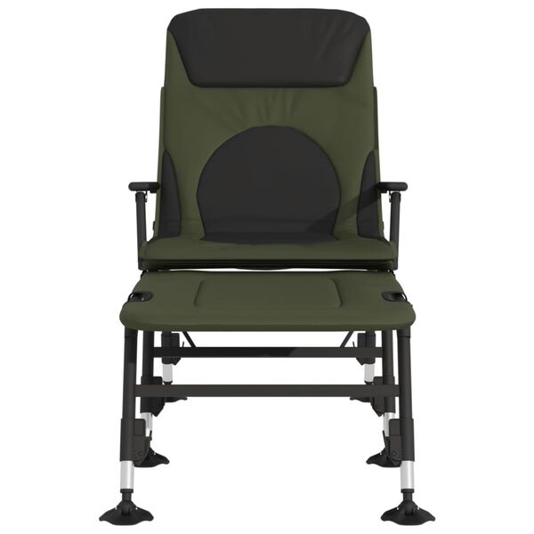 vidaXL Espregui&ccedil;adeira de pesca c/ pernas ajust&aacute;veis dobr&aacute;vel verde