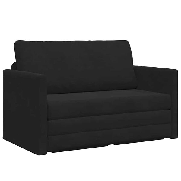 vidaXL Sof&aacute;-Cama 110cm Preto Veludo