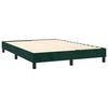 vidaXL Cama box spring c/ colch&atilde;o/LED 140x190 cm veludo verde-escuro
