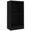 vidaXL Estante 40x24x75 cm derivados de madeira preto