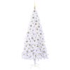 vidaXL &Aacute;rvore de Natal Artificial com 300 LEDs Branco 210 cm PVC e A&ccedil;o