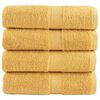 vidaXL Toalhas de rosto premium SOLUND 4 unidades douradas 30x30 cm 600 g/m&sup2;
