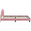 vidaXL Estrutura de Cama Infantil com Cabeceira Rosa 90 x 190 cm