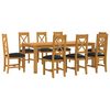 vidaXL Conjunto de sala de jantar 9 unid. Preto