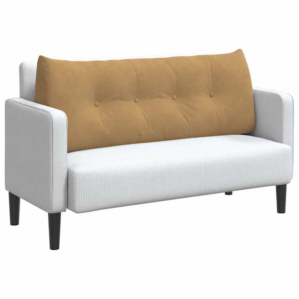 vidaXL Travesseiro para Costas Castanho 120 x 24 x 50 cm Veludo