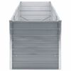 vidaXL Canteiro elevado de jardim a&ccedil;o galvanizado 240x80x77cm cinzento