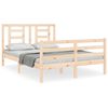 vidaXL Estrutura de cama com cabeceira 140x200 cm madeira maci&ccedil;a
