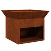 vidaXL Fire Pit Ferro Enferrujado 50 x 50 x 40 cm A&ccedil;o corten