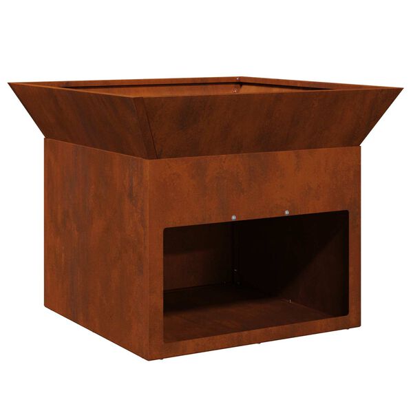 vidaXL Fire Pit Ferro Enferrujado 50 x 50 x 40 cm A&ccedil;o corten