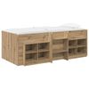 vidaXL Cama Loft com Arm&aacute;rio com prateleira 3 unid. Carvalho Arttisan