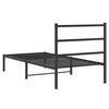 vidaXL Estrutura de cama com cabeceira 90x190 cm metal preto