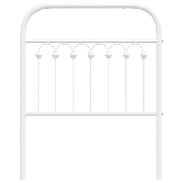 vidaXL Cabeceira de cama 75 cm metal branco