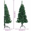 vidaXL &Aacute;rvore de Natal artificial de canto Verde 150 cm PVC e Metal