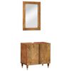 vidaXL 2 pcs conj. m&oacute;veis p/ casa de banho madeira mangueira maci&ccedil;a