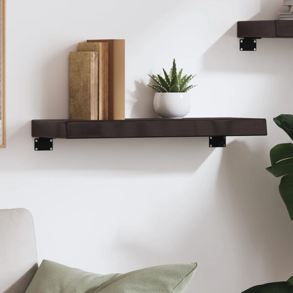 vidaXL Prateleira de parede 60x20x6cm carvalho tratado castanho-escuro