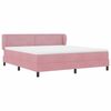 vidaXL Cama Box com colch&atilde;o com cabeceira Rosa 180 x 200 cm Veludo