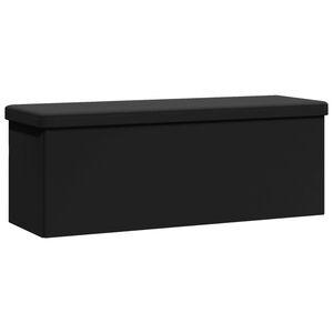 vidaXL Banco de arruma&ccedil;&atilde;o dobr&aacute;vel PVC preto