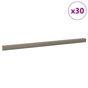 vidaXL Perfis para degraus 30 pcs champanhe 67 x 3 x 2 cm Alum&iacute;nio