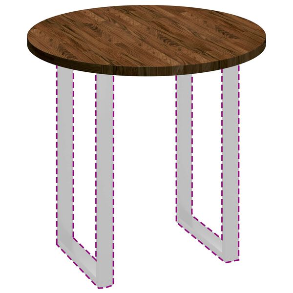 vidaXL Tampo de Mesa Marrom Escuro &Oslash; 80 x 2,5 cm