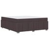 vidaXL Estrutura da Cama com colch&atilde;o Marrom Escuro 180 x 200 cm tecido