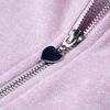 Sweatshirt para crian&ccedil;a com capuz e fecho mistura de lila 140