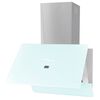 vidaXL Exaustor 600 mm vidro temperado branco