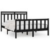 vidaXL Estrutura de cama 140x200 cm madeira de pinho maci&ccedil;a preto