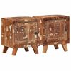 vidaXL Mesas de cabeceira 2 pcs 40x32x46 cm madeira recuperada maci&ccedil;a