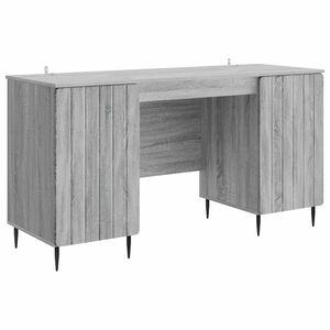 vidaXL Mesa Sonoma Cinzento 142,5 x 50 x 75 cm Derivados de Madeira