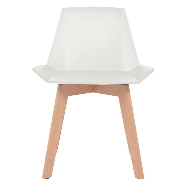 vidaXL Cadeiras de jantar 4 pcs pl&aacute;stico branco