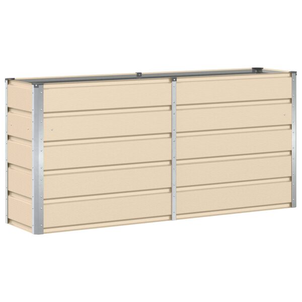 vidaXL Floreira Ivory 160 x 40 x 75 cm A&ccedil;o