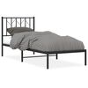 vidaXL Estrutura de cama com cabeceira 80x200 cm metal preto
