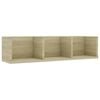 vidaXL Prateleira parede p/ CD 75x18x18 derivados madeira cor carvalho