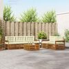 vidaXL Conjunto de Sof&aacute;s para Exterior 6 pcs Natural e Creme