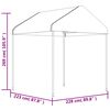 vidaXL Gazebo com telhado 15,61x2,28x2,69 m polietileno branco