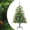 vidaXL &Aacute;rvore de Natal artificial articulada c/ pinhas e bagas 150 cm