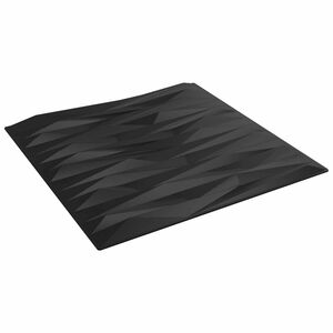 vidaXL Pain&eacute;is de parede 12 unid. 50 x 50 cm Pedra Preta Espuma XPS