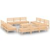 vidaXL 13 pcs conjunto lounge de jardim pinho maci&ccedil;o