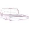 vidaXL Estrutura de cama sem colch&atilde;o Hvar 200x200 cm tecido preto