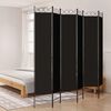vidaXL Divis&oacute;ria/biombo com 6 pain&eacute;is 240x220 cm tecido preto