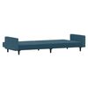 vidaXL Sof&aacute;-cama de 2 lugares veludo azul